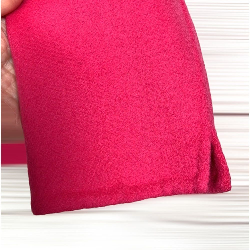 NWT AVERARDO BESSI Italy Boiled Wool Short Jacket 3/4 Sleeves Raspberry Pink - Picture 9 of 14